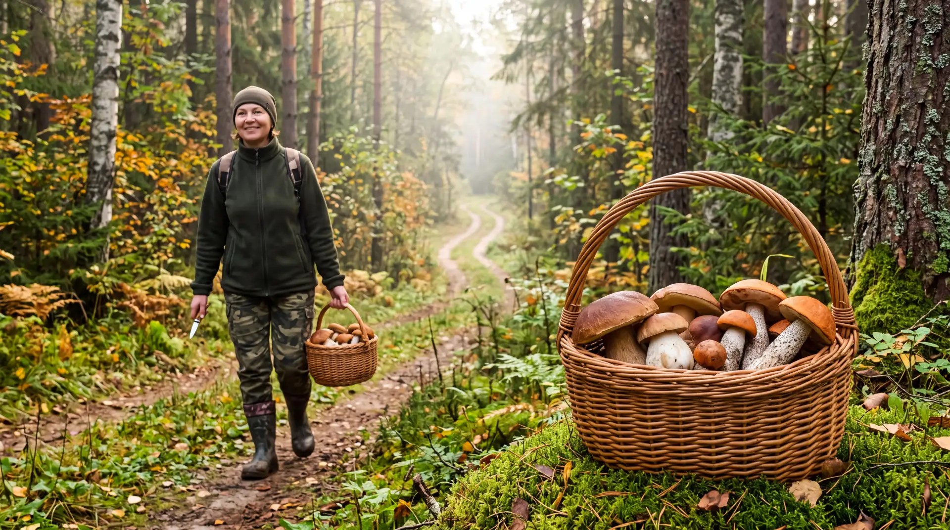 Грибы — продукт тяжёлый для пищеварения: ИИ фото