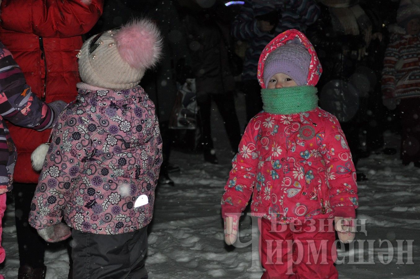 В вечер встречи Нового года по старому календарю в Черемшане, возле центральной елки состоялся парад креативных саней