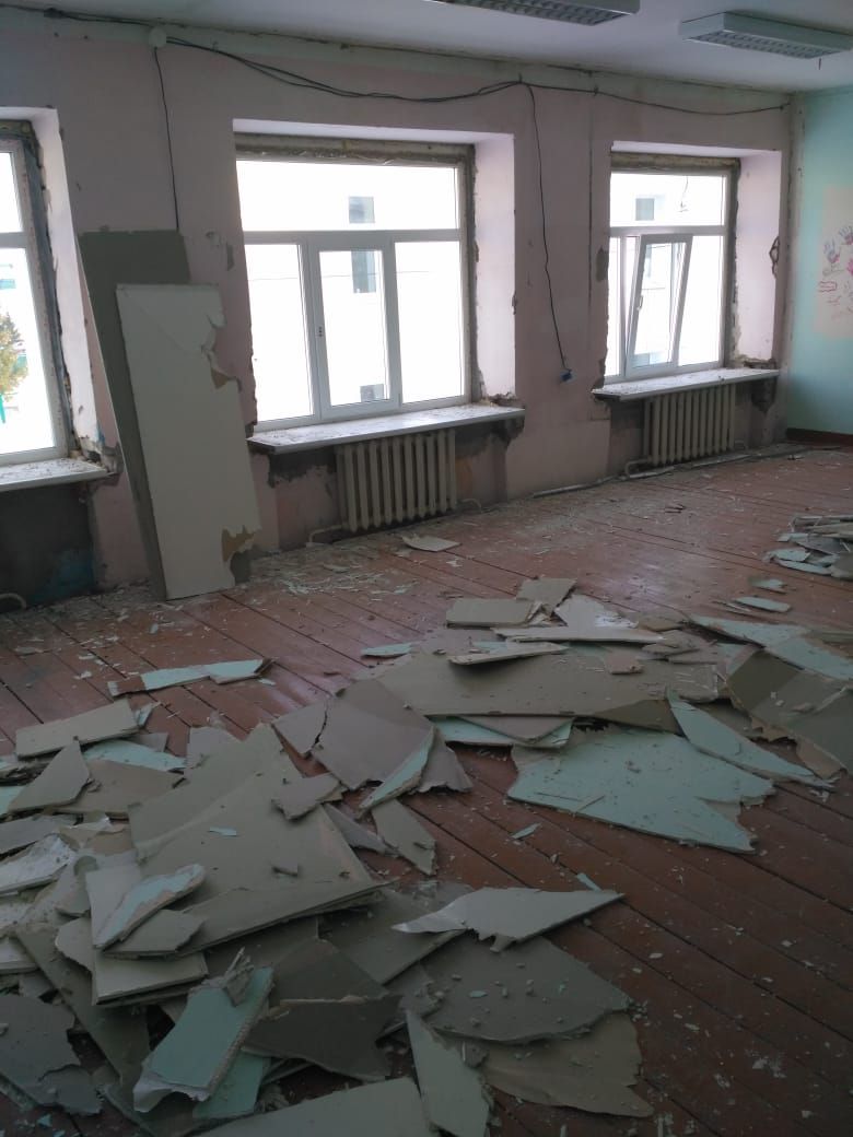 В Черемшанской средней школе начался ремонт