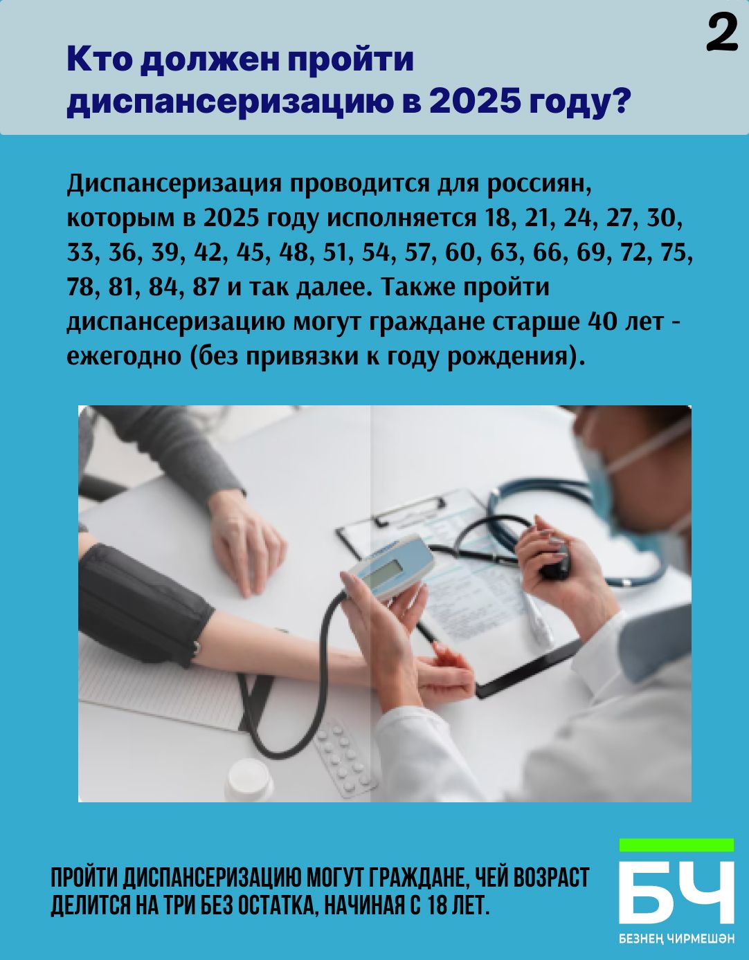 Напоминалка про диспансеризацию. ​​​​​​​ Вы уже запланировали? (карточки)