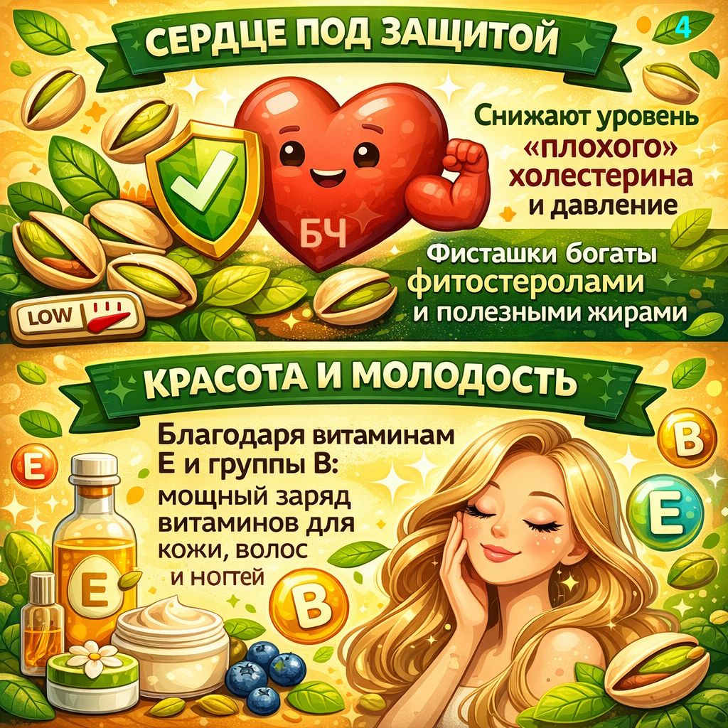 Фисташки: почему их стоит есть каждый день? (карточки)