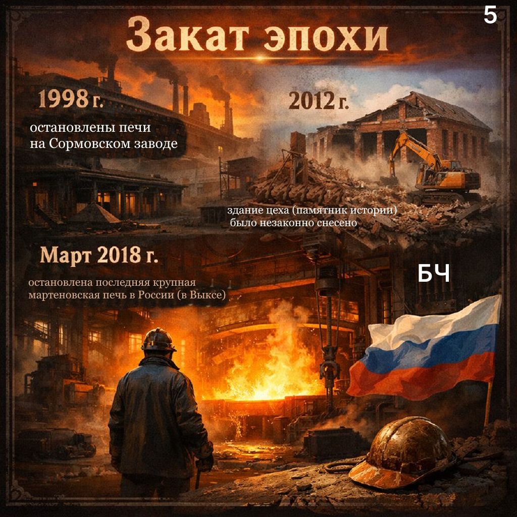 Огонь, который ковал Победу: История мартеновской печи в России (карточки)