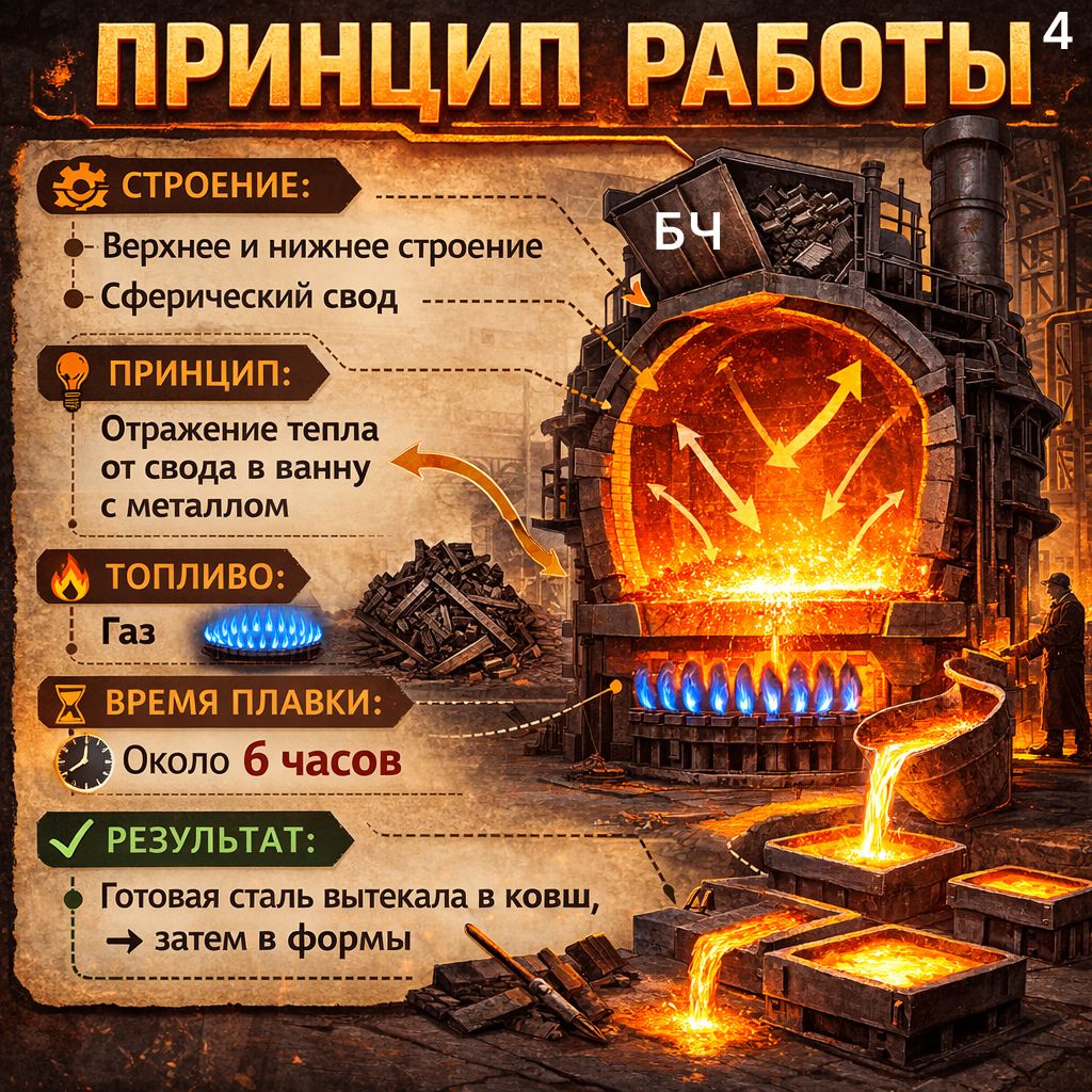 Огонь, который ковал Победу: История мартеновской печи в России (карточки)