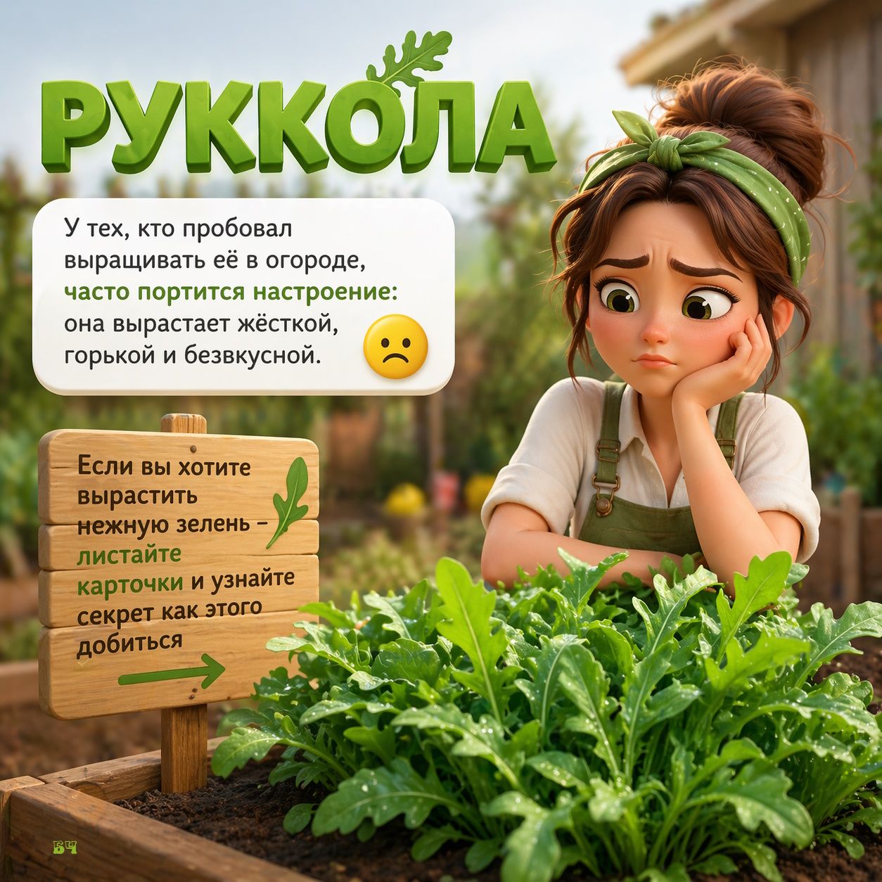 Руккола — однолетнее травянистое растение (карточки)