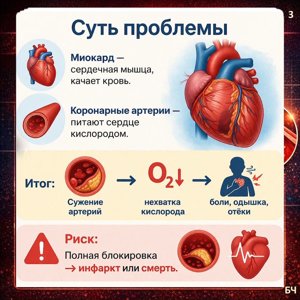 Что такое ишемическая болезнь сердца? (карточки)
