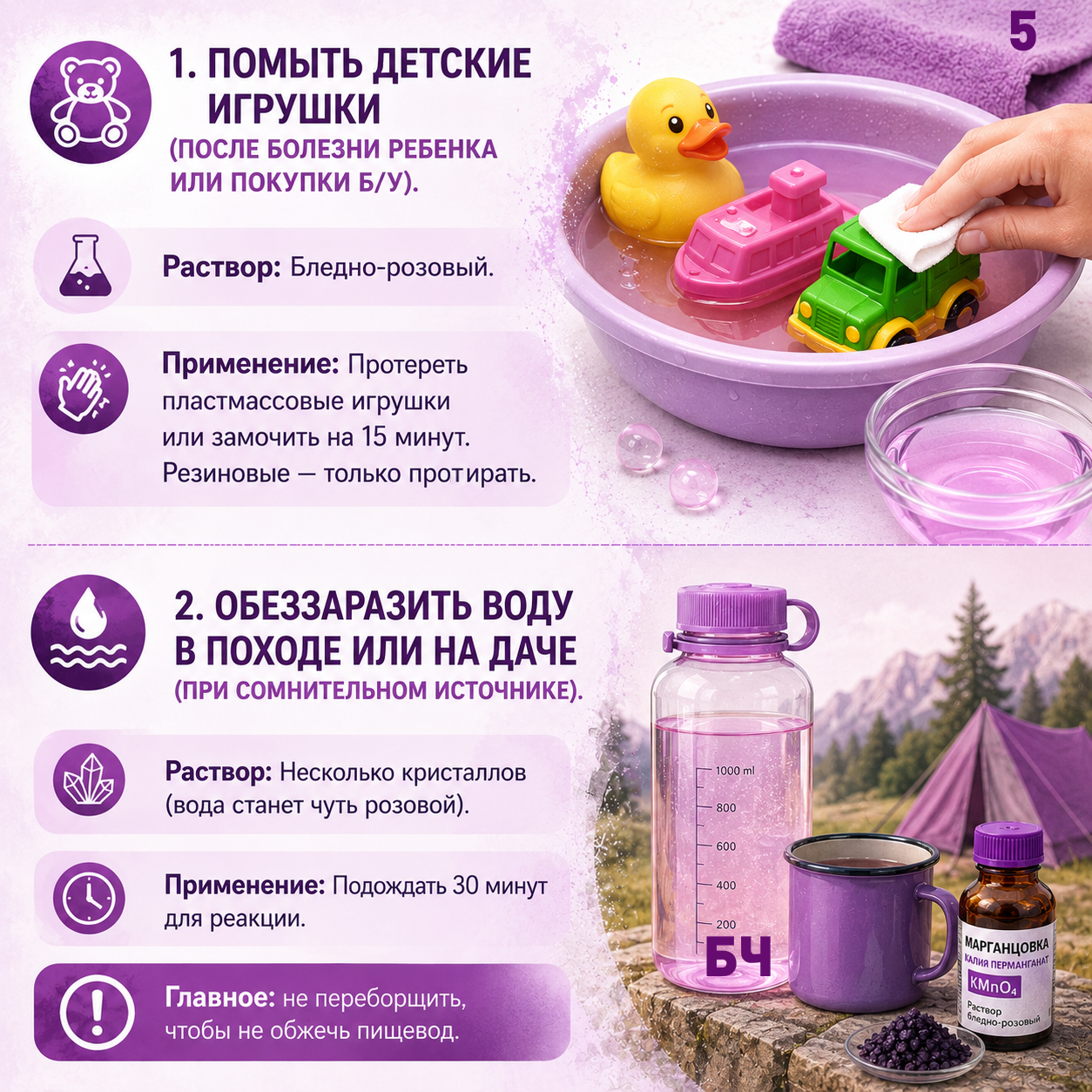 Антисептическое средство - калия перманганат (карточки)