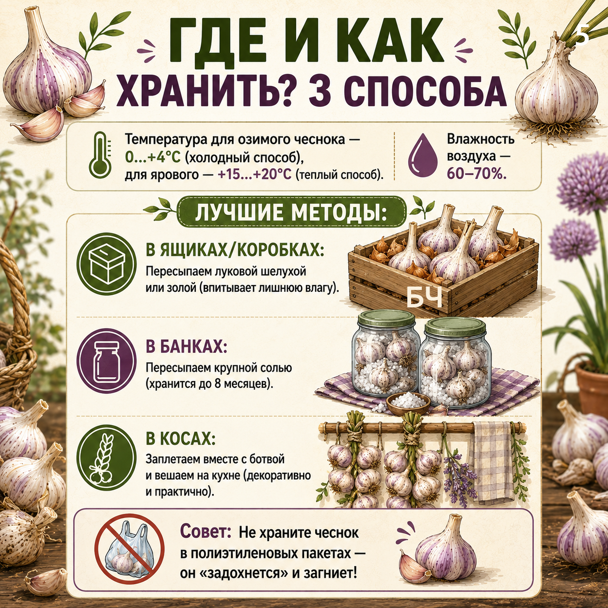 В разгаре сезон сбора урожая, и первый в списке - озимый чеснок