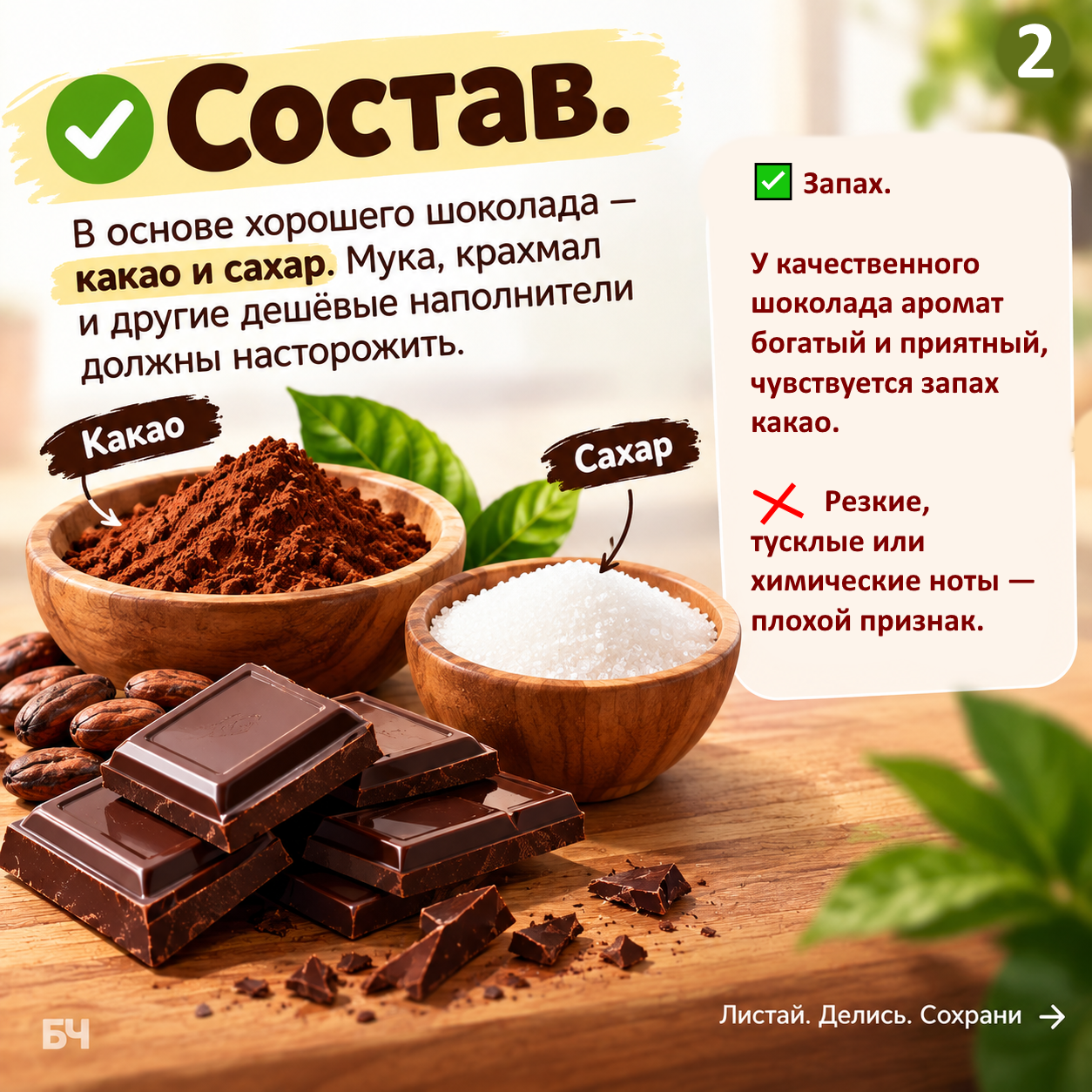 Шоколад умеет рассказывать о себе без слов