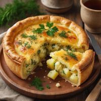 Бәрәңге пирогы: ике төрле эчлек белән!