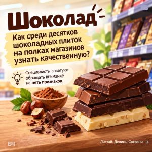 Шоколад умеет рассказывать о себе без слов