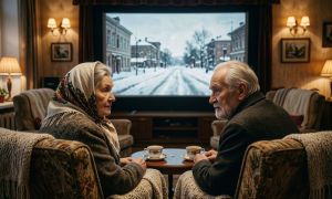 В Черемшане показали кино пожилым людям
