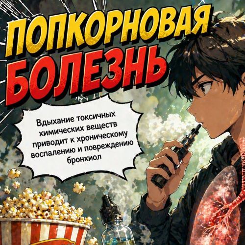 Вейп вызывает попкорновую болезнь легких (карточки)