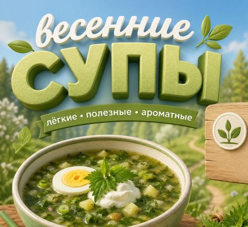 Весенние супы из зелени (карточки)