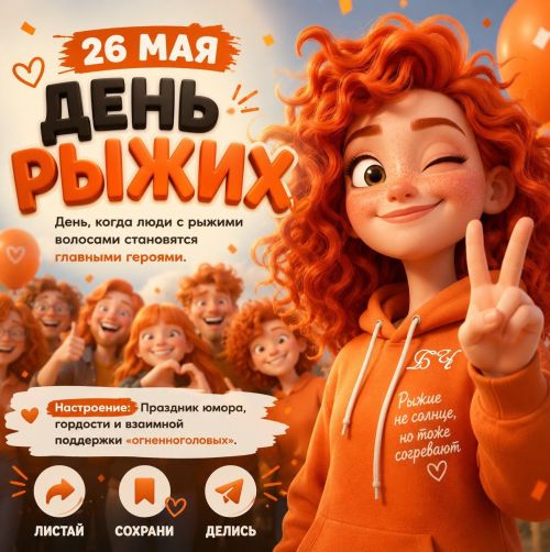 Всемирный день рыжих (карточки)