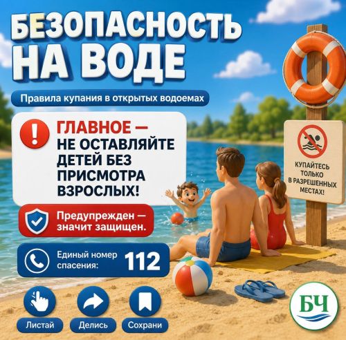 В наших карточках основные правила безопасного поведения на водоемах