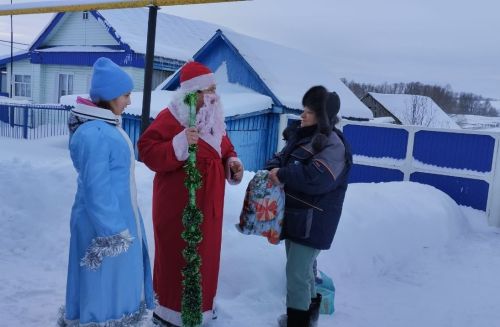 Түбән Чегодай ветераннарына күчтәнәч китергәннәр