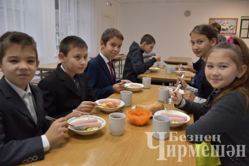 Чирмешән районы укучылары бердәм меню буенча туклана