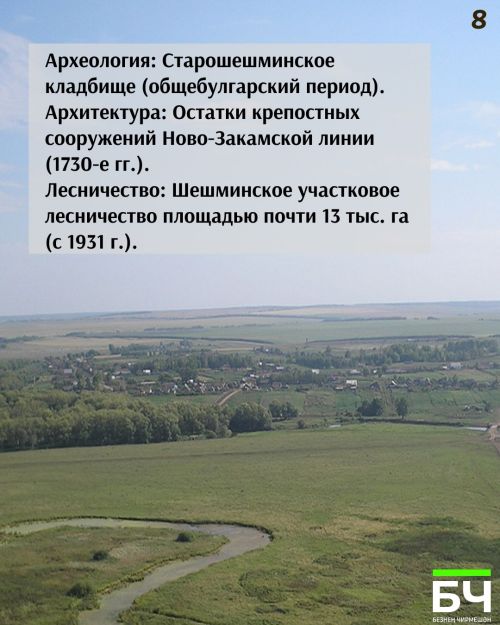 От солдатского фельдшанца до села героев: История Шешминки в 10 карточках