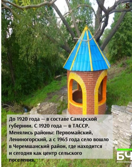 От солдатского фельдшанца до села героев: История Шешминки в 10 карточках