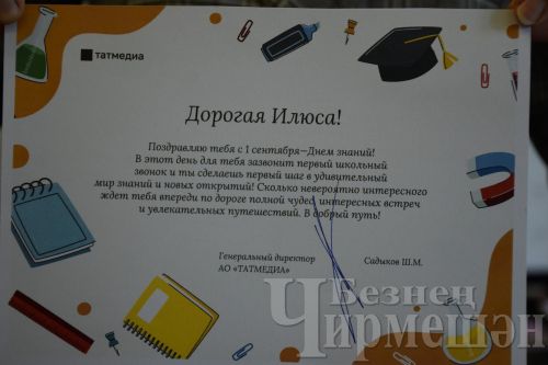 Чирмешән кызы Илүсәгә “Татмедиа” җәмгыяте бүләк җибәрде