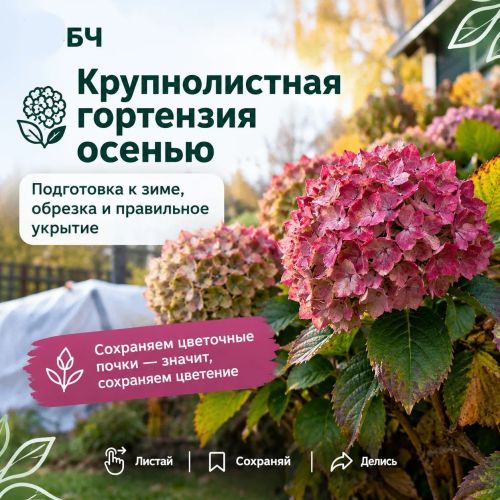 Подготовьте крупнолистную гортензию к зиме правильно