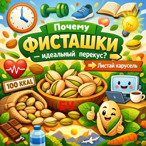 Фисташки: почему их стоит есть каждый день? (карточки)