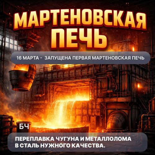 Огонь, который ковал Победу: История мартеновской печи в России (карточки)