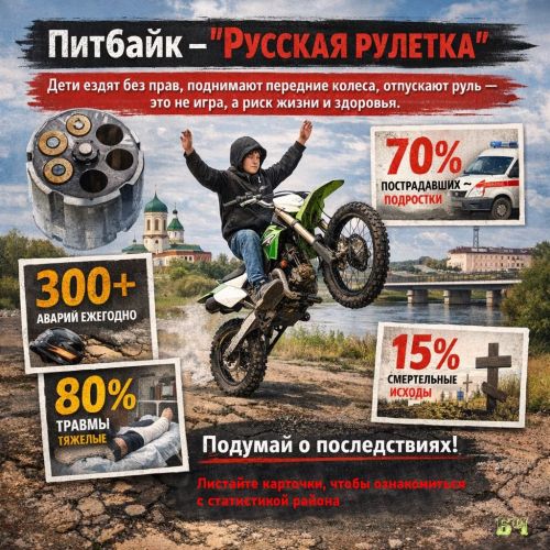 Питбайк – коварная «игрушка» (карточки)