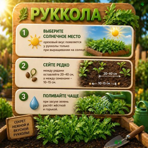 Руккола — однолетнее травянистое растение (карточки)