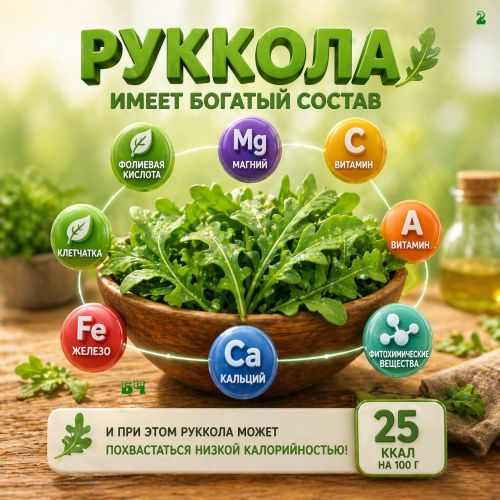 Руккола — однолетнее травянистое растение (карточки)