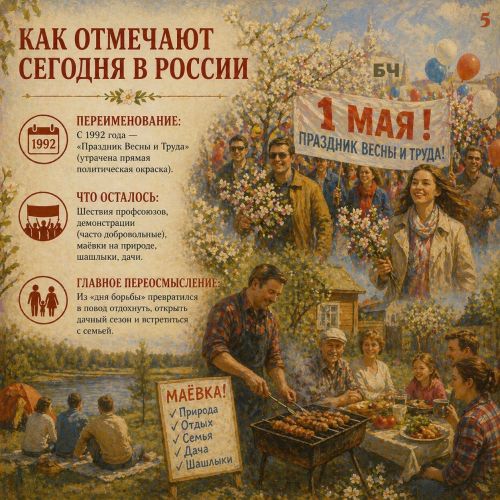 1 мая – не просто красный день календаря (карточки)