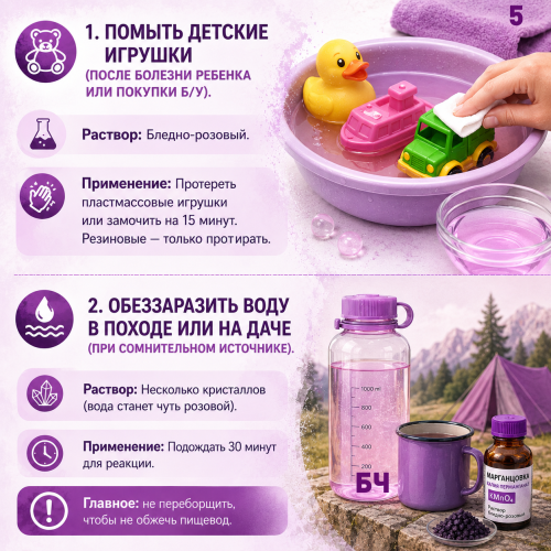 Антисептическое средство - калия перманганат (карточки)