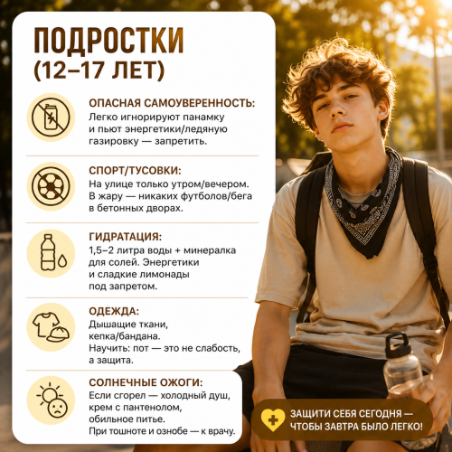 Правила поведения в жару (карточки)