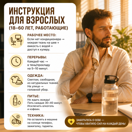 Правила поведения в жару (карточки)