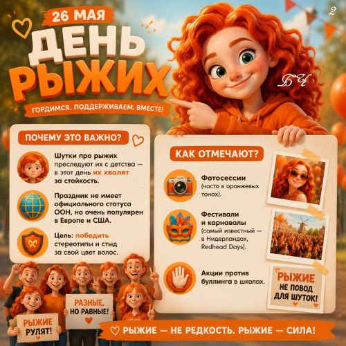 Всемирный день рыжих (карточки)