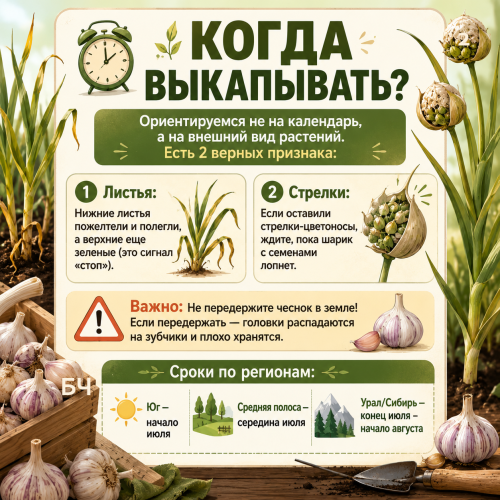 В разгаре сезон сбора урожая, и первый в списке - озимый чеснок