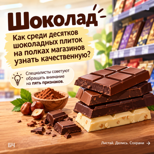 Шоколад умеет рассказывать о себе без слов