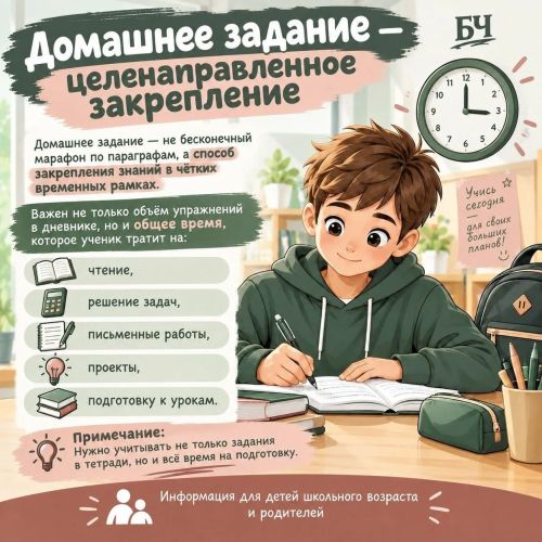 Раскрываем нормы времени на домашние задания