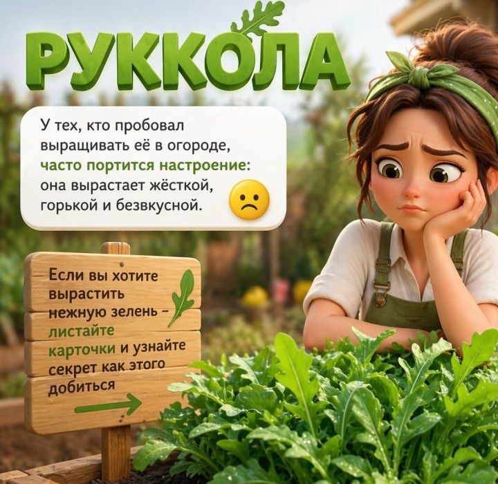 Руккола — однолетнее травянистое растение (карточки)
