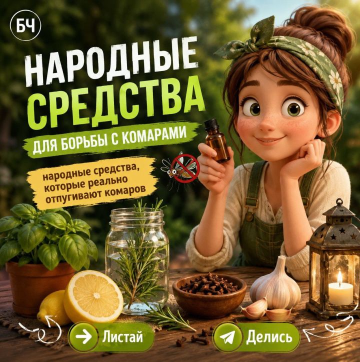 Народные средства от комаров (карточки)