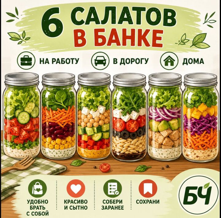 6 САЛАТОВ В БАНКЕ (карточки)