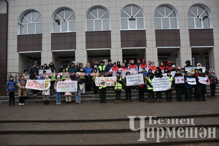 Черемшанские школьники и студенты призвали быть осторожными на дорогах