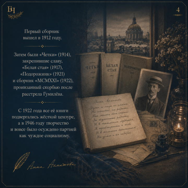 Русская и советская поэтесса, переводчица и литературовед - Анна Андреевна Ахматова (карточки)