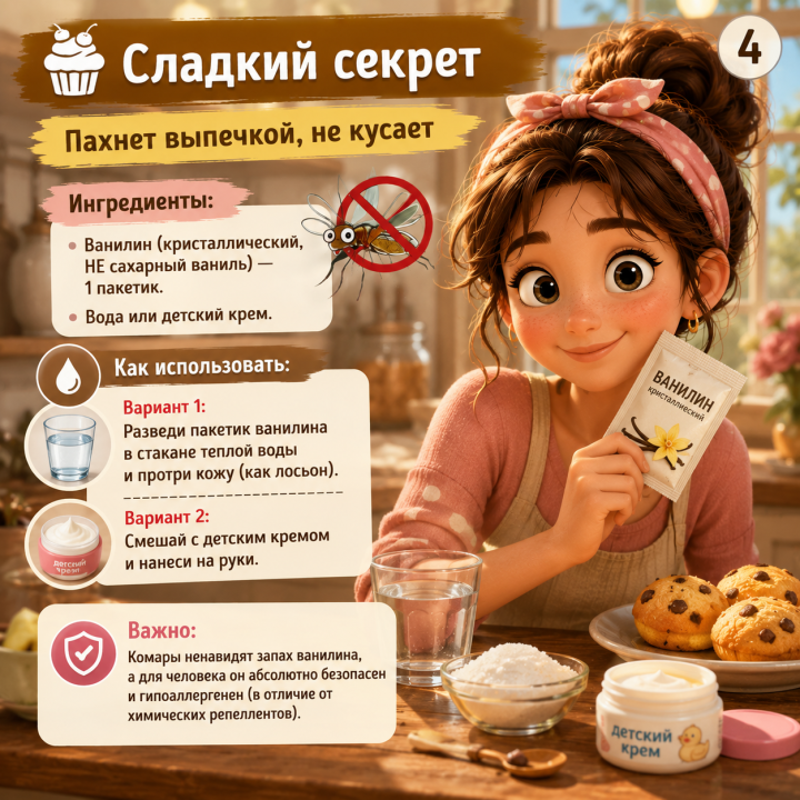 Народные средства от комаров (карточки)