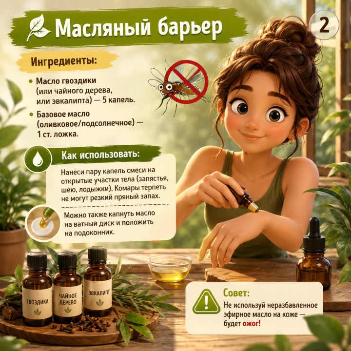Народные средства от комаров (карточки)