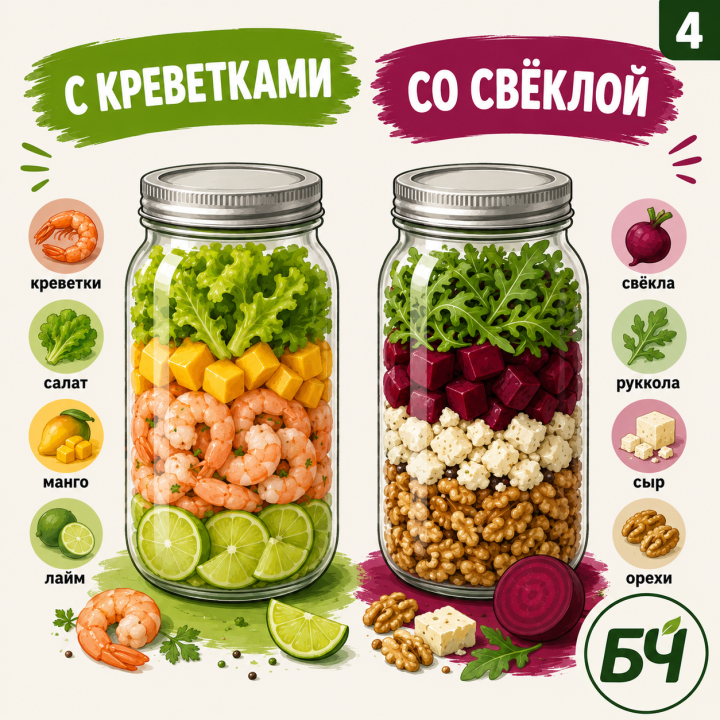 6 САЛАТОВ В БАНКЕ (карточки)
