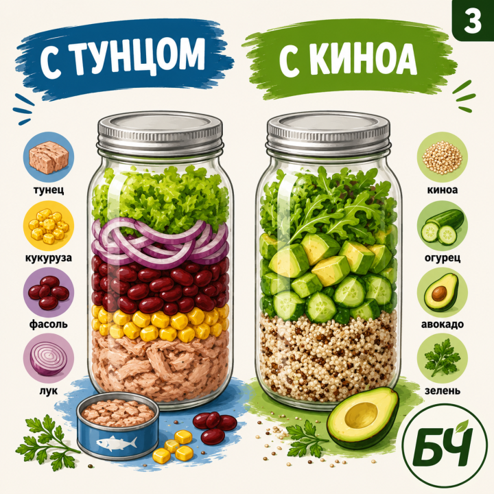 6 САЛАТОВ В БАНКЕ (карточки)