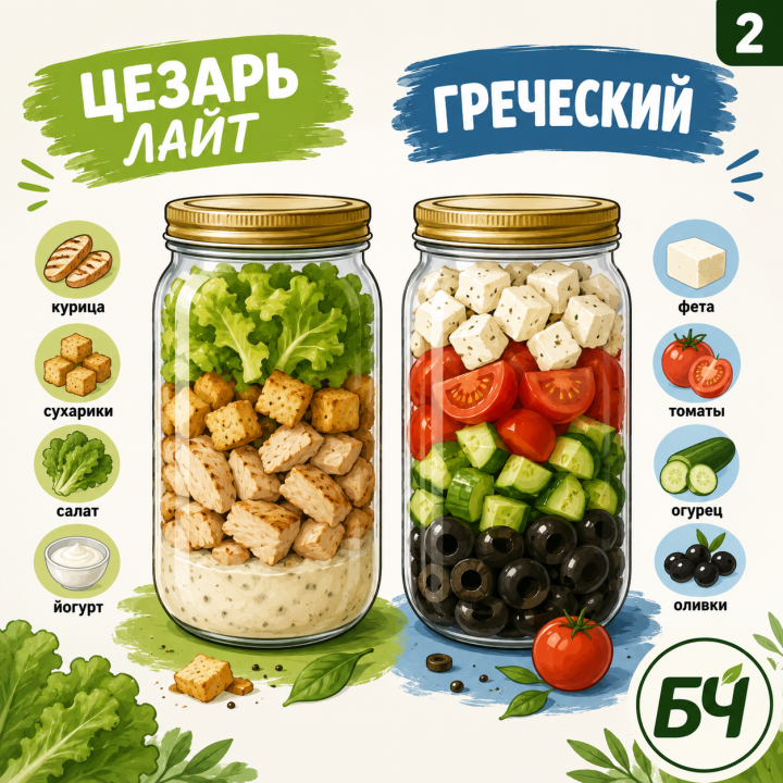 6 САЛАТОВ В БАНКЕ (карточки)