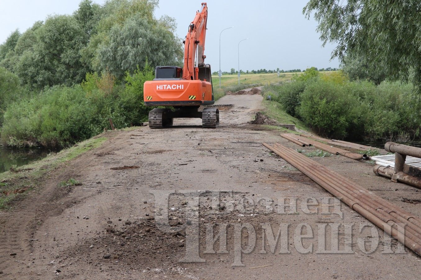 Ульяновкадан Утыз Имәнгә алып баручы юлдагы күперне ремонтка яптылар