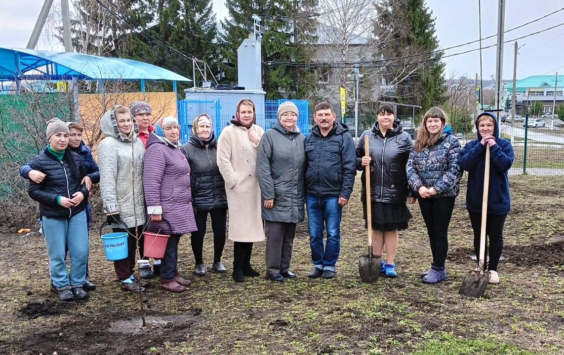 Коллектив Черемшанского детского сада «Ромашка» посадил яблони